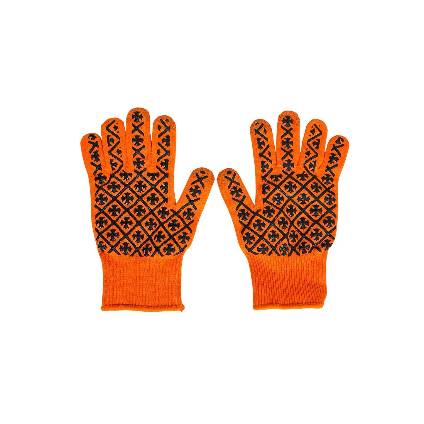 Chrome Hearts Checkmate Work Gloves Orange [USED] - L (Used)