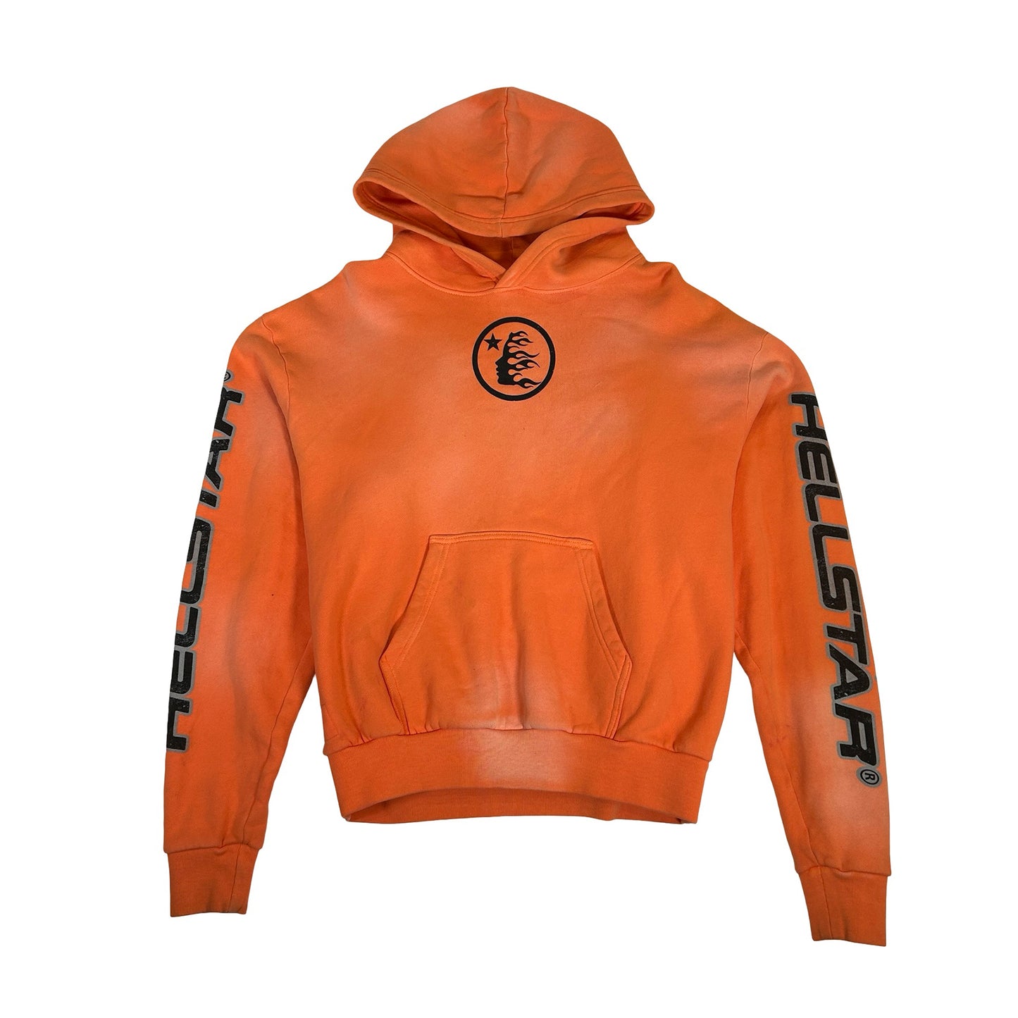 Hellstar Fire Orange Hoodie Orange Dye [USED] - XS (Used)