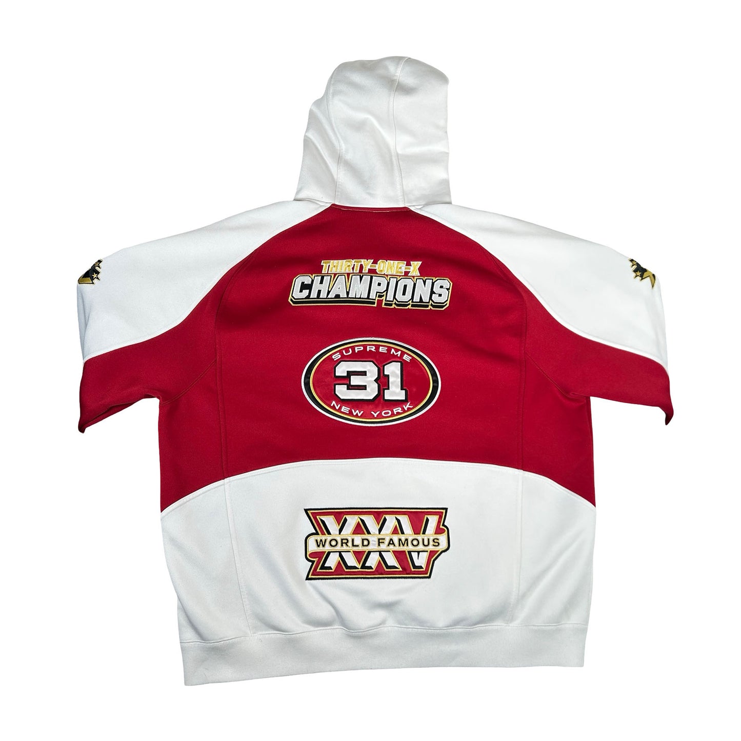 Supreme Football Zip Up Hooded Sweatshirt (FW25) White [USED] - XXL (Used)