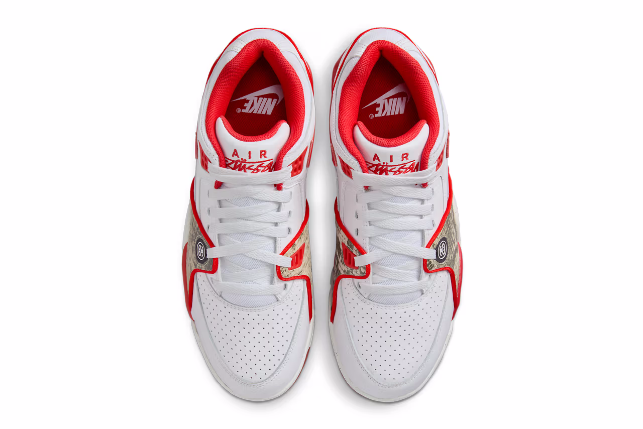 FD6475 101 Nike Air Flight 89 Low SP Stussy Habanero Red