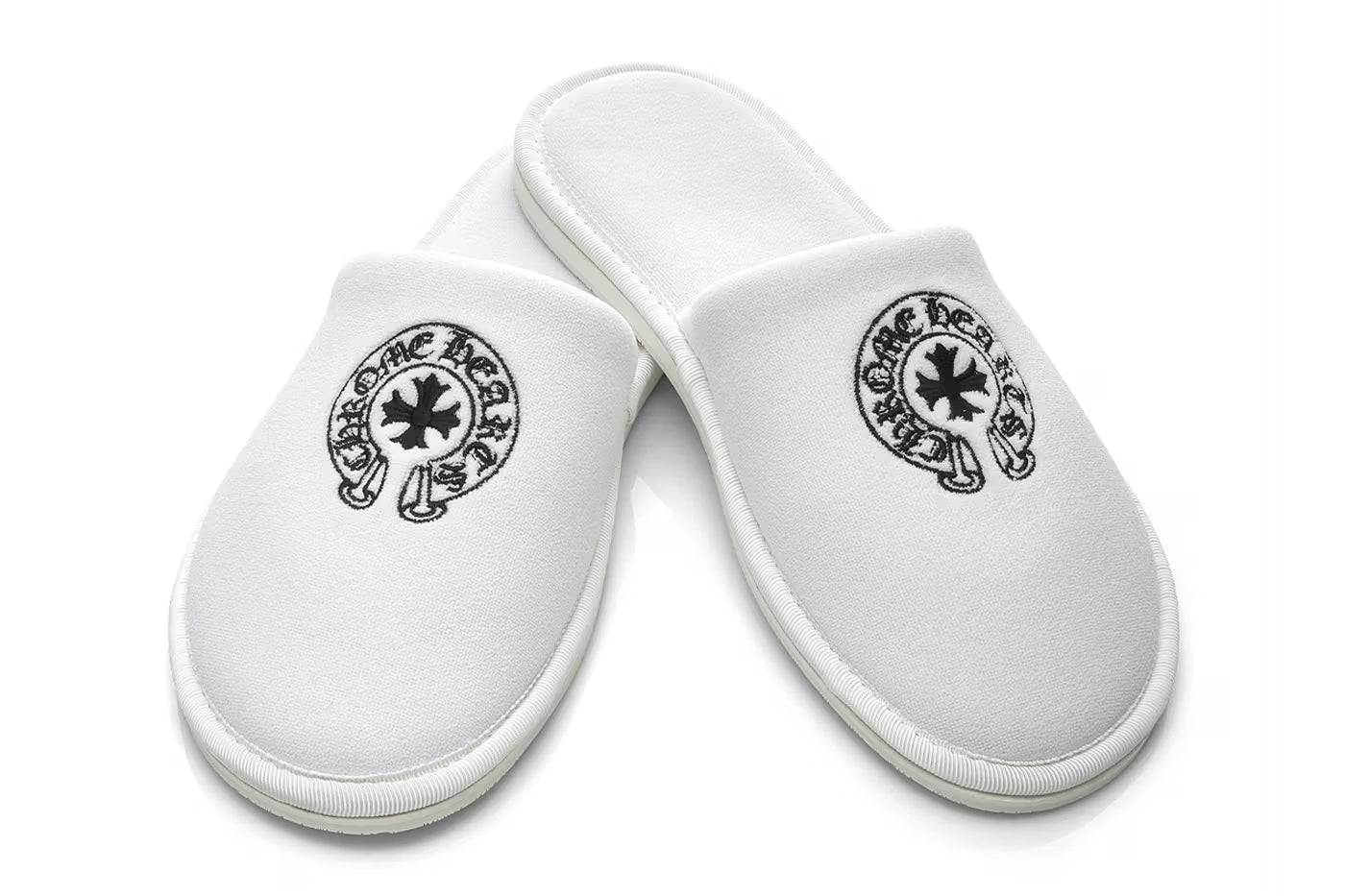 Chrome Hearts Hotel Slippers White