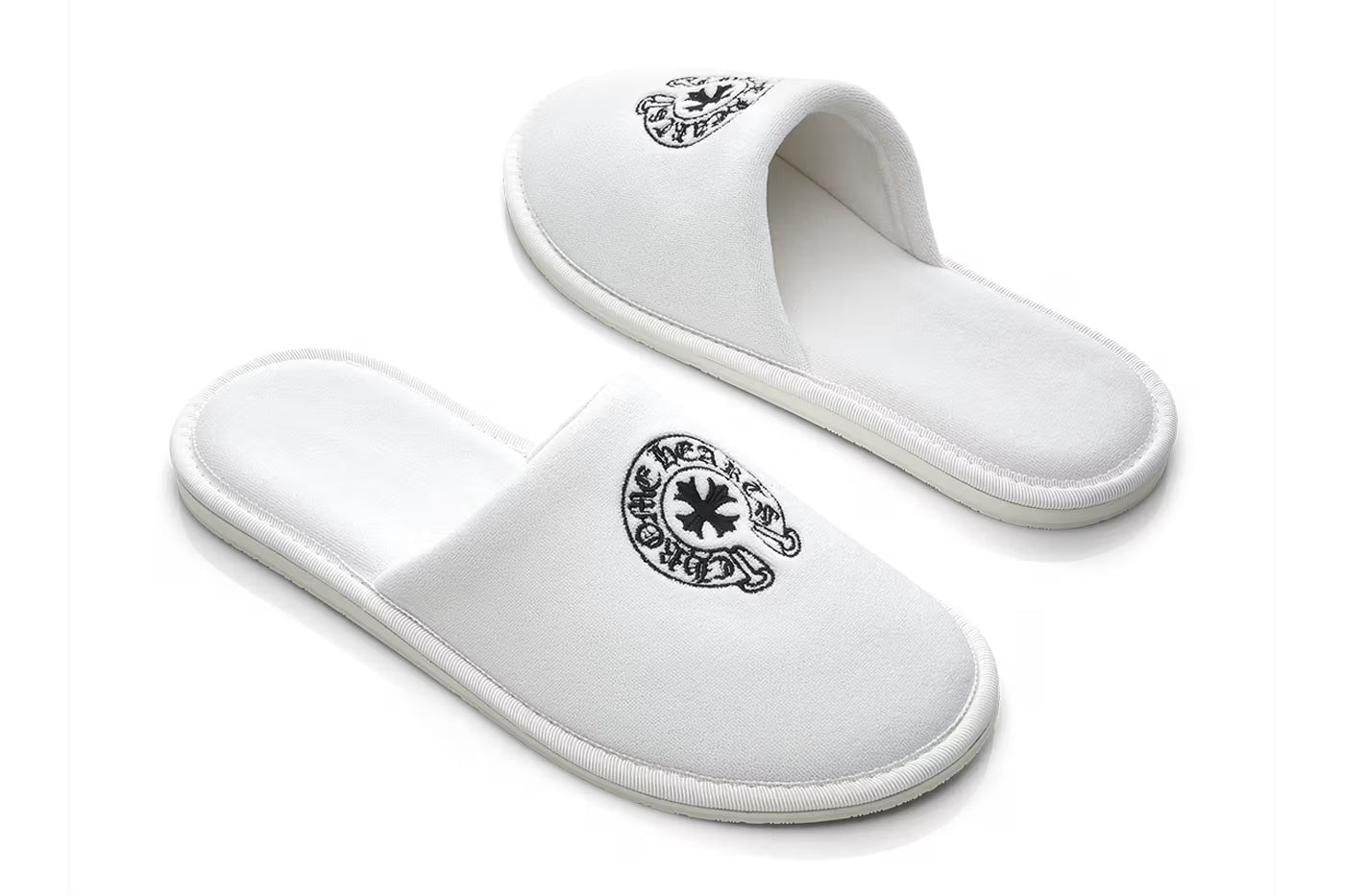 Chrome Hearts Hotel Slippers White