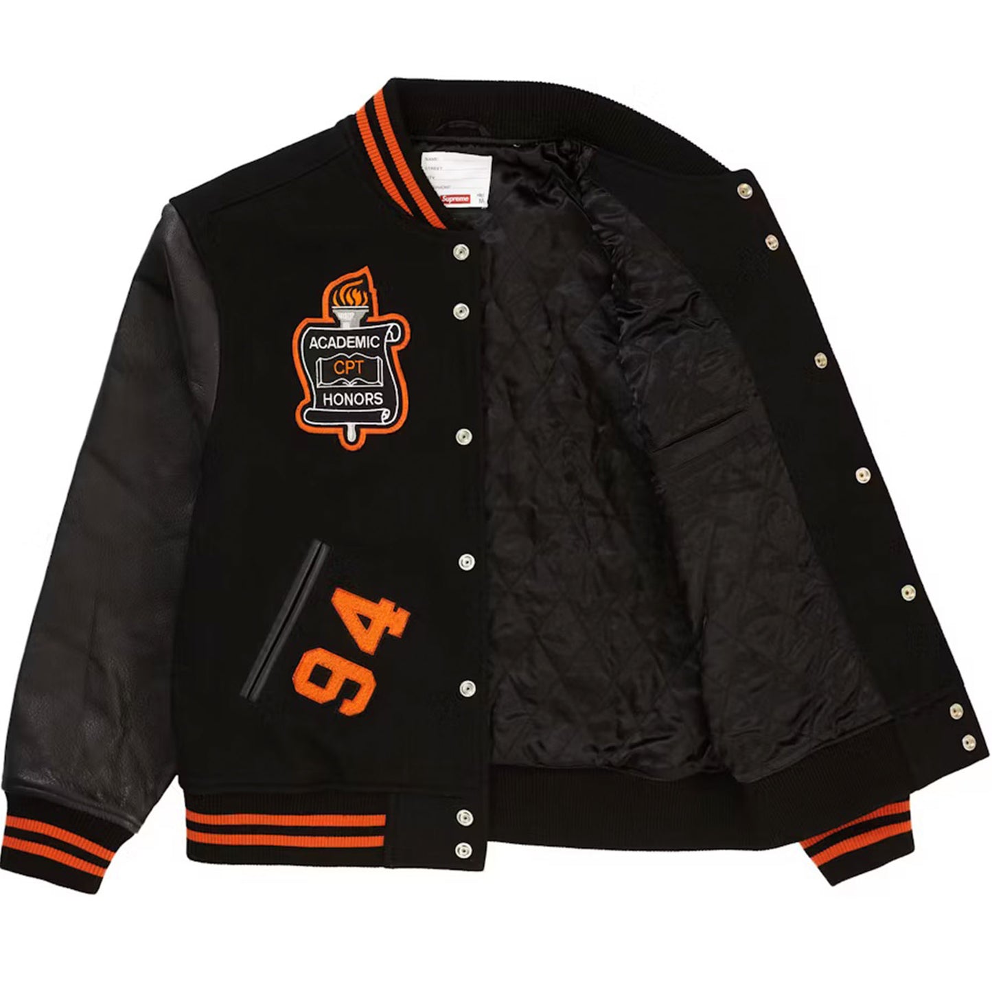 Supreme Team Varsity Jacket Black [USED] - XL (Used2)