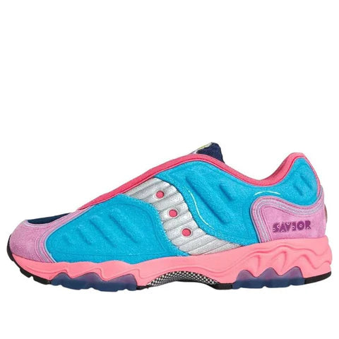 S70922 2 Saucony Matrix Jae Tips No Shoes In The House Blue Pink [NO BOX]