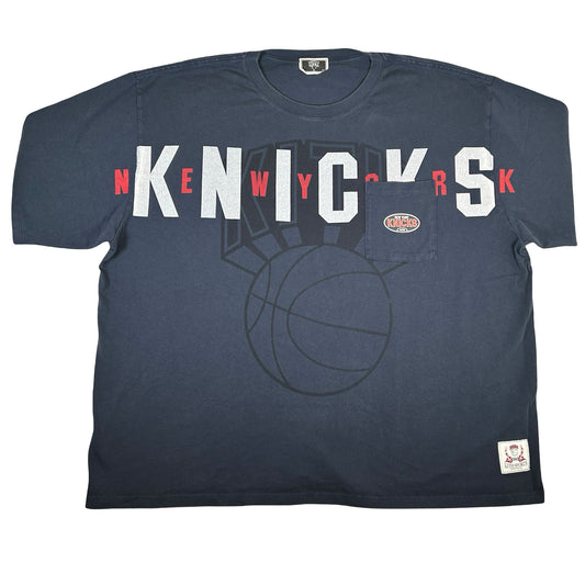 Kith x New York Knicks Pocket Vintage Jones Tee Nocturnal Navy [USED] - XXL (Used)