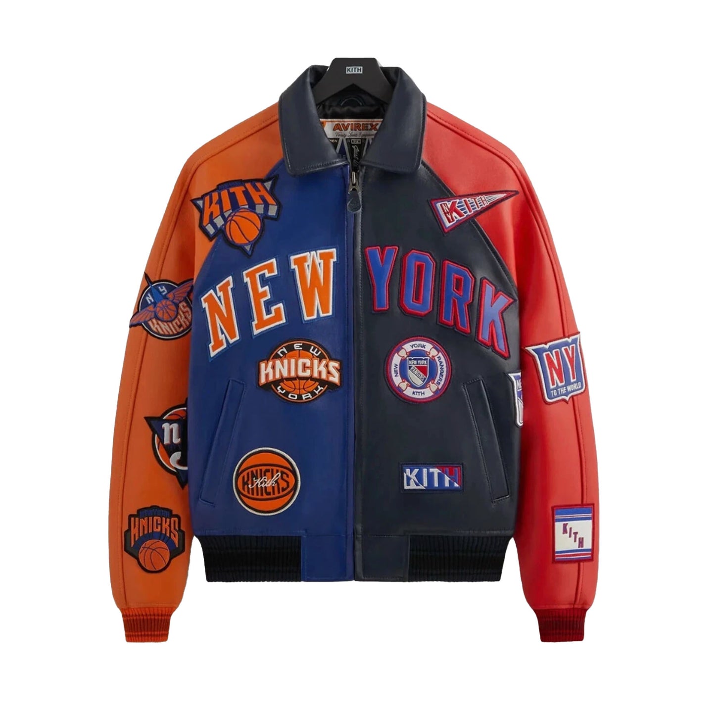 Avirex Knicks x Rangers Madison Square Garden Colorblock Varsity [USED] - XL (Used)