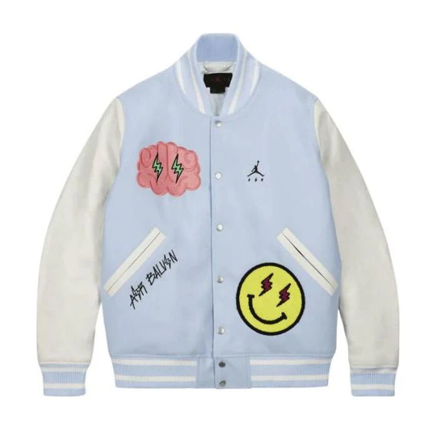 Jordan x J Balvin Varsity Jacket White/Blue
