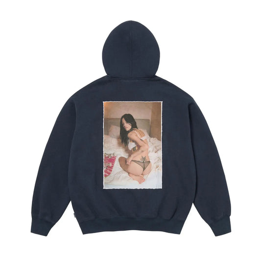 Supreme Larry Clark Zip Up Hooded Sweatshirt Navy