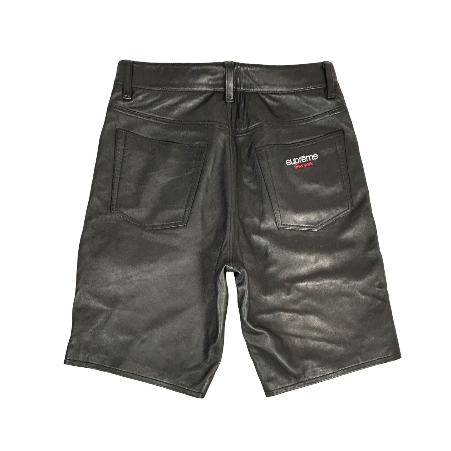 Supreme Baggy Leather Short (SS25) Black [USED] - 30 (Used)