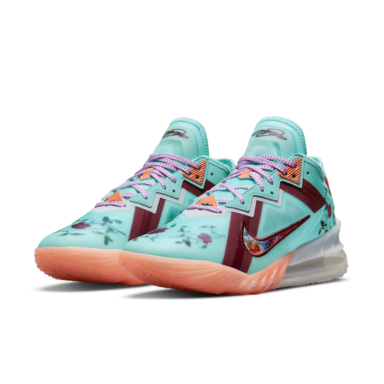 CV7562 400 Nike LeBron 18 Low Mimi Plange Daughters Floral