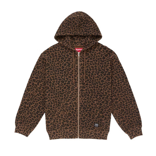 Supreme Hooded Zip Up Thermal (SS25) Leopard