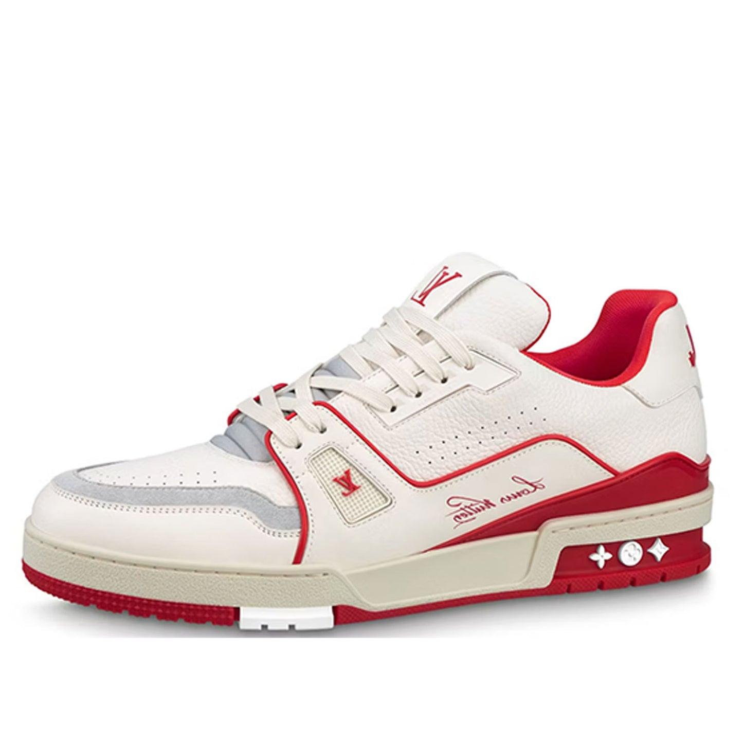 1ABFBE Louis Vuitton Trainer #54 Signature White Red [NO BOX]