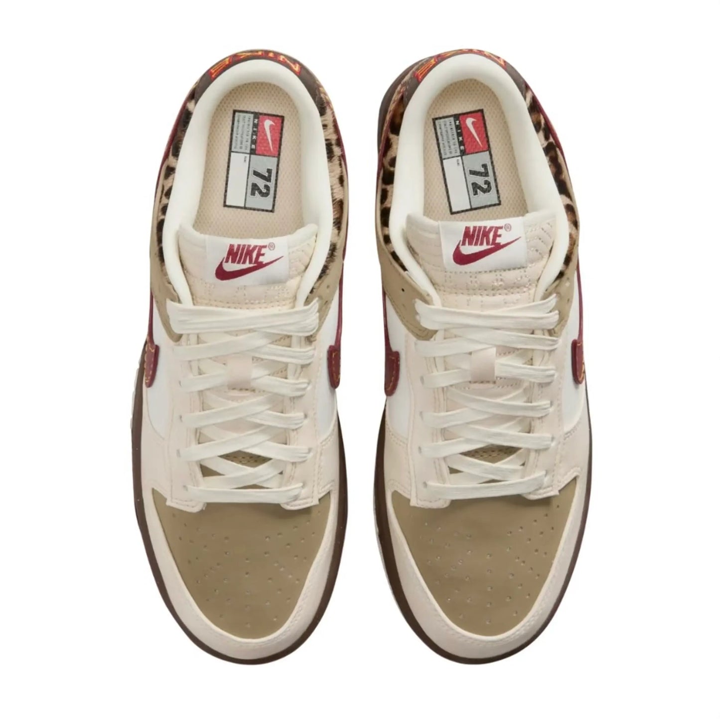 IM6687 262 Nike Dunk Low Retro Khaki Team Red Pearl White (Women's)