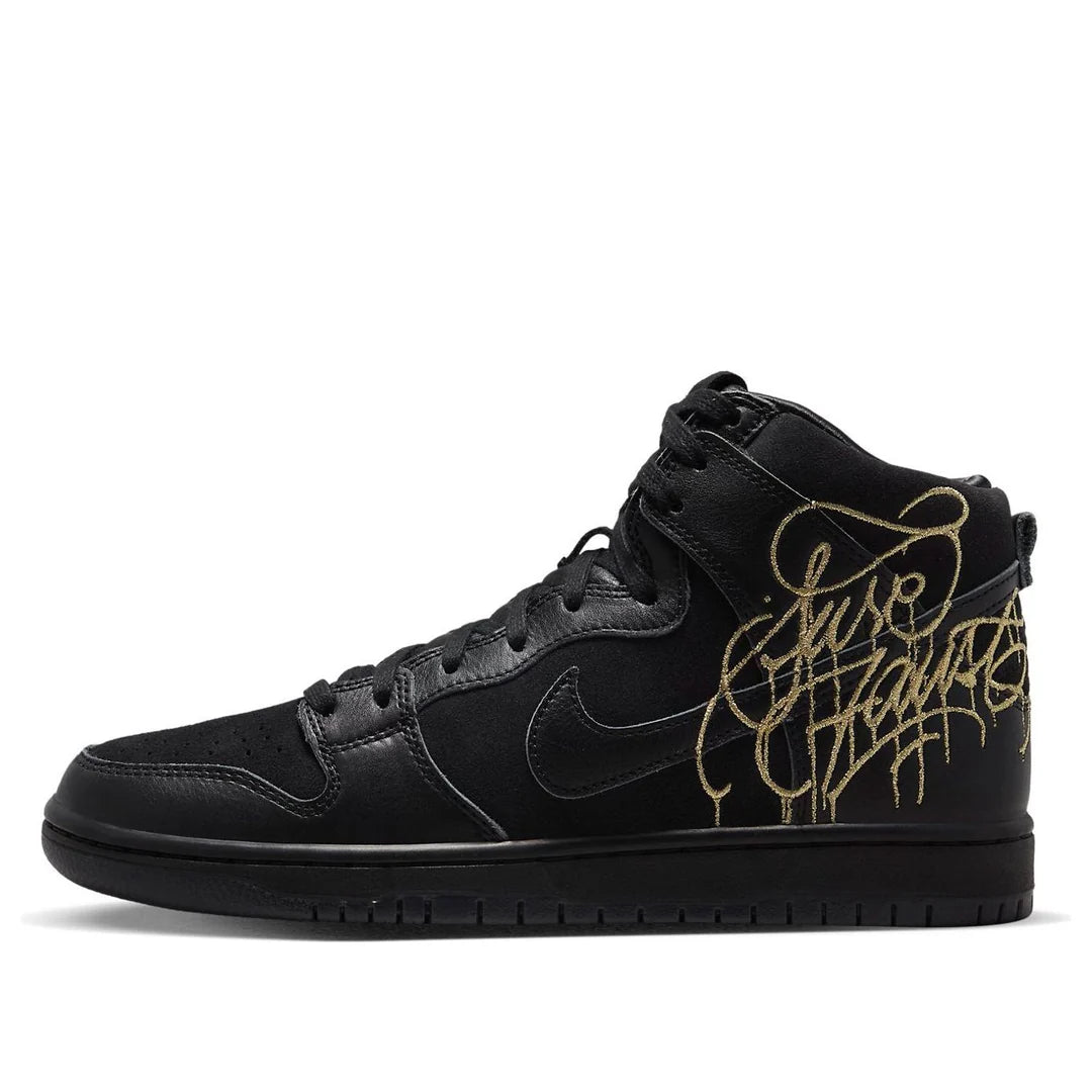 DH7755 001 Nike SB Dunk High FAUST Black Gold