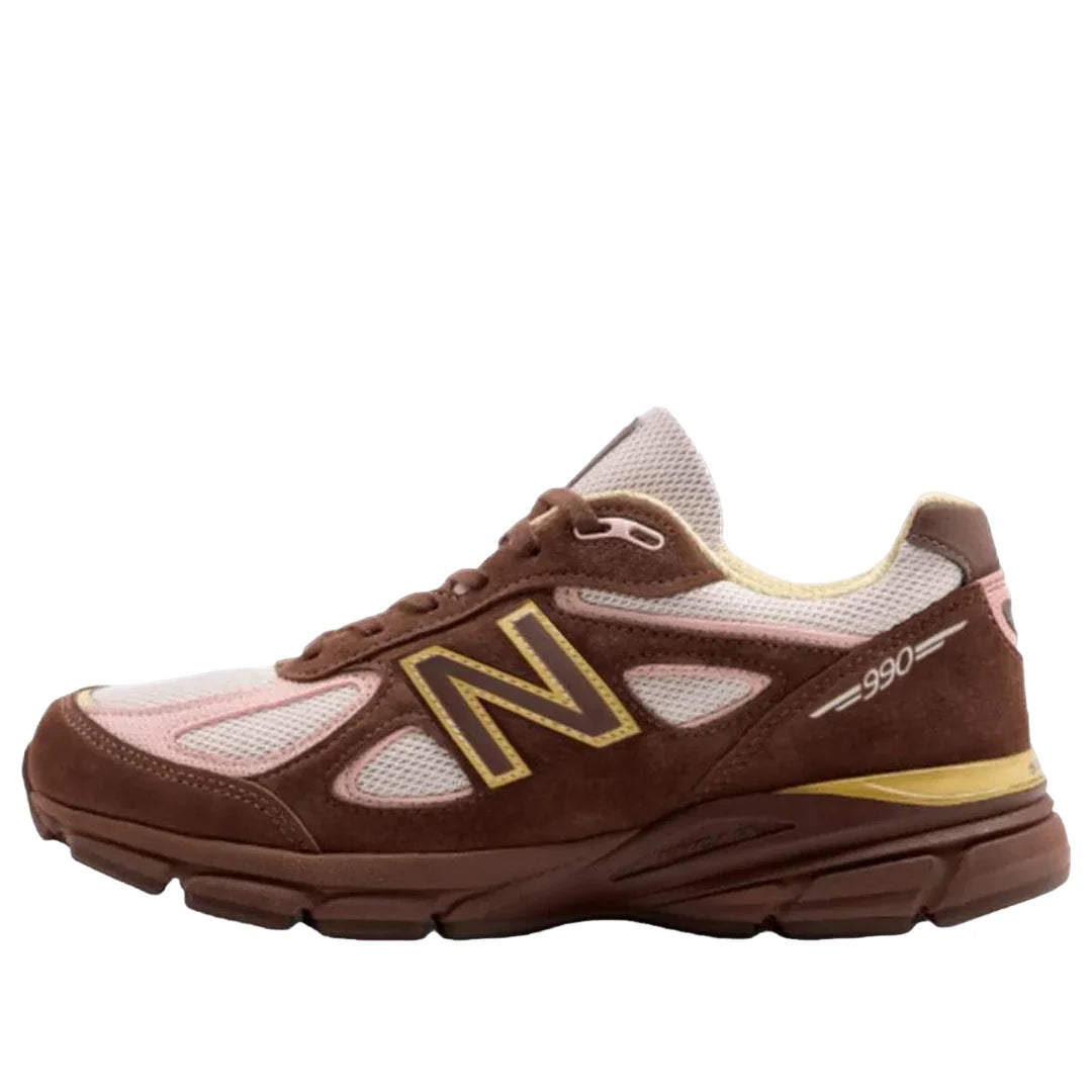 U990IC4 New Balance 990v4 MiUSA Pumpernickel Pink Chalk