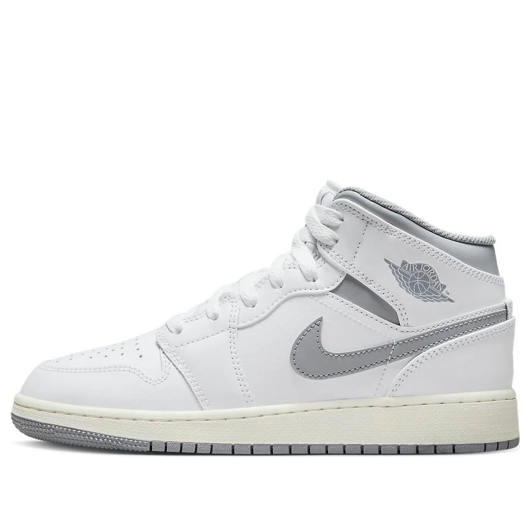 554725 135 Air Jordan 1 Mid Neutral Grey (GS)