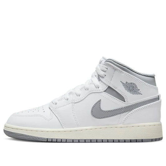 554725 135 Air Jordan 1 Mid Neutral Grey (GS)