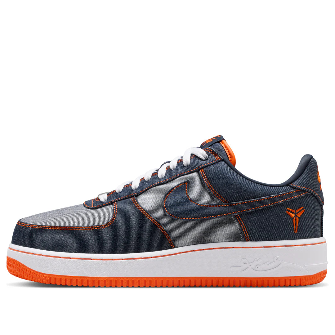 IM1980 400 Nike Air Force 1 Low Protro Kobe Bryant Denim Obsidian Safety Orange