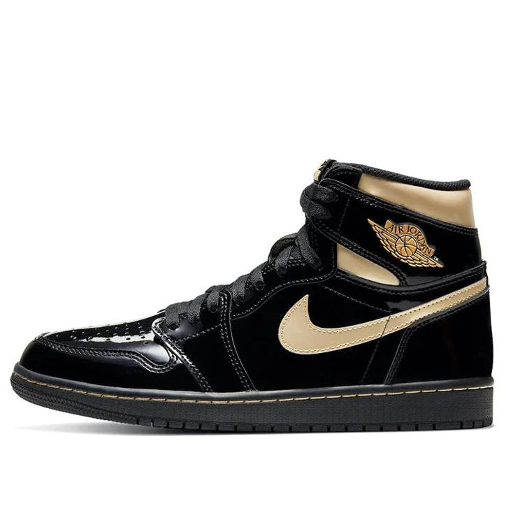 555088 032 Jordan 1 Retro High Black Metallic Gold (2020)
