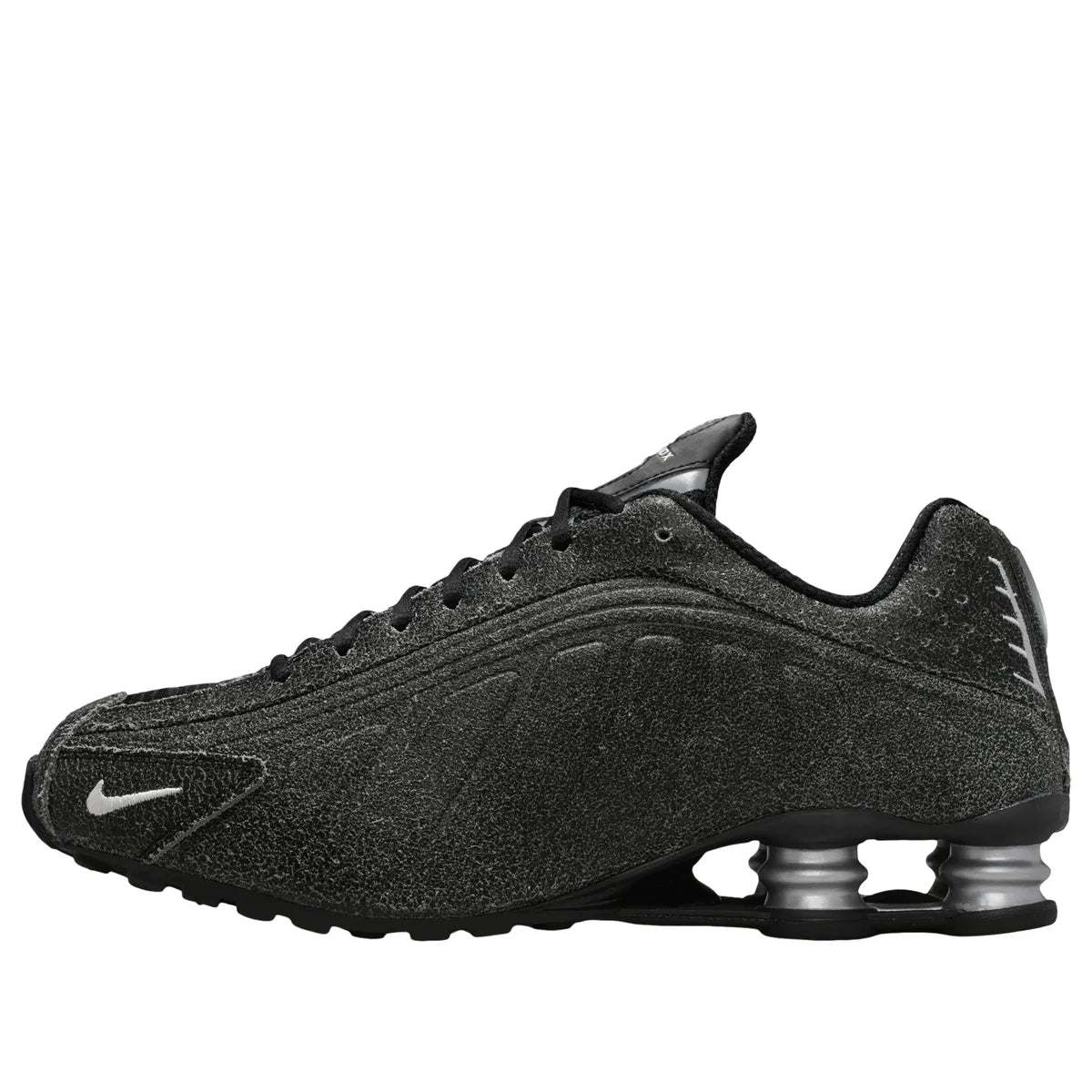 IO4544 002 Nike Shox R4 Black Distressed Leather