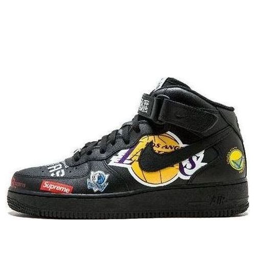 AQ8017 001 Nike Air Force 1 Mid Supreme NBA Black