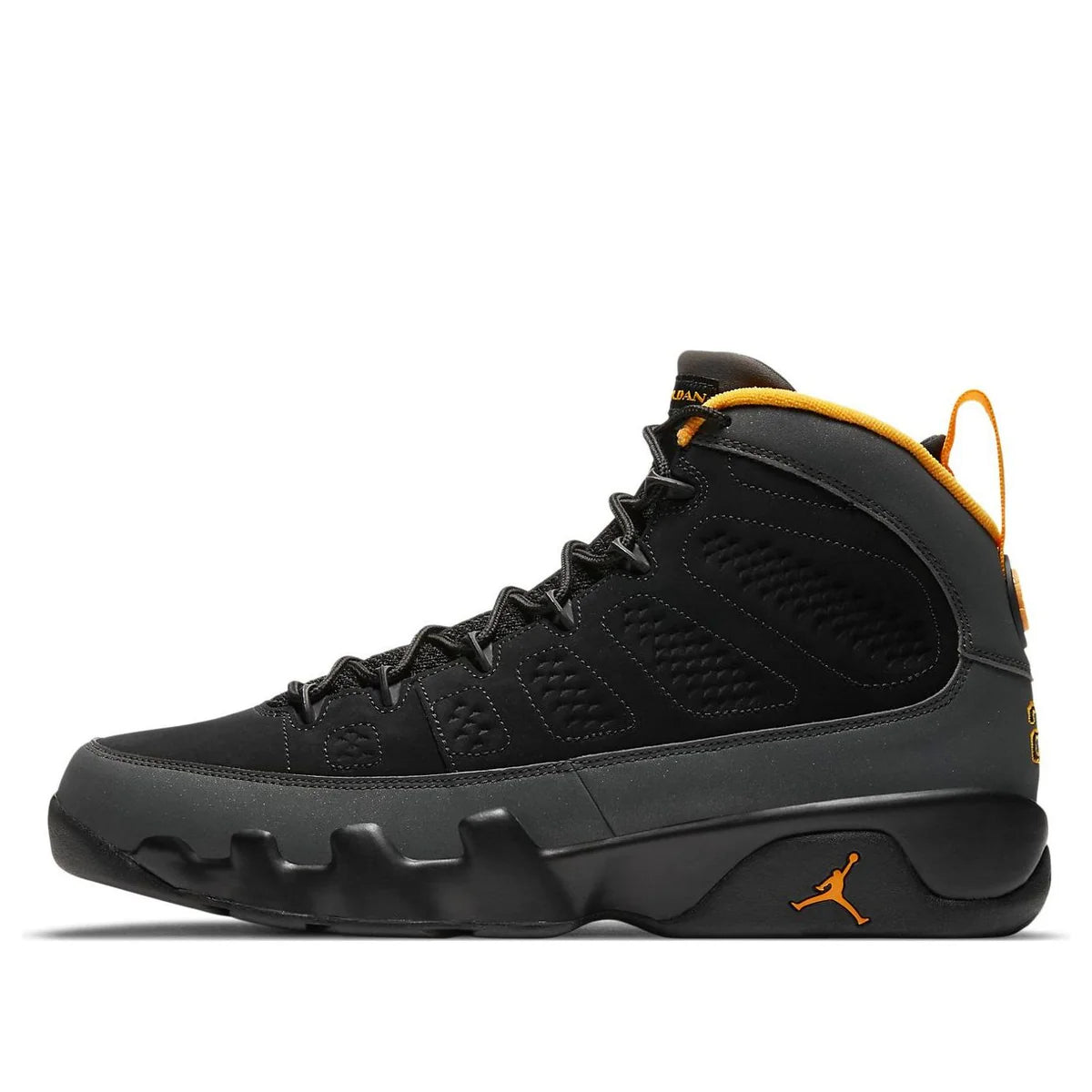 CT8019 070 Jordan 9 Retro Dark Charcoal University Gold