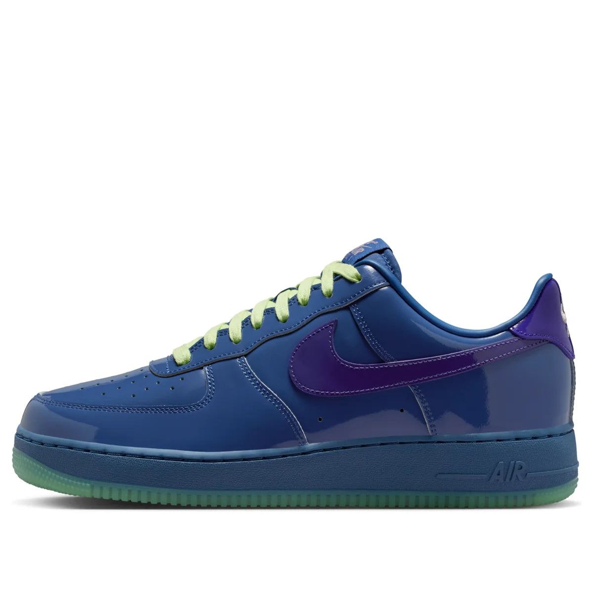 IO4489 400 Nike Air Force 1 Low Patent Leather Mystic Navy Grape Ice [REPLACE BOX]
