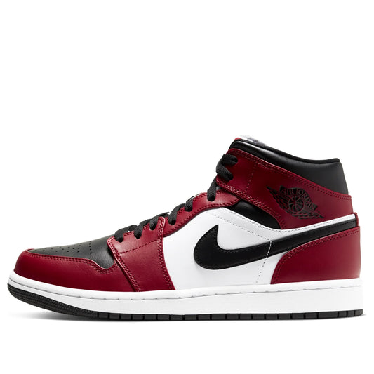 554724 069 Air Jordan 1 Mid Chicago Toe