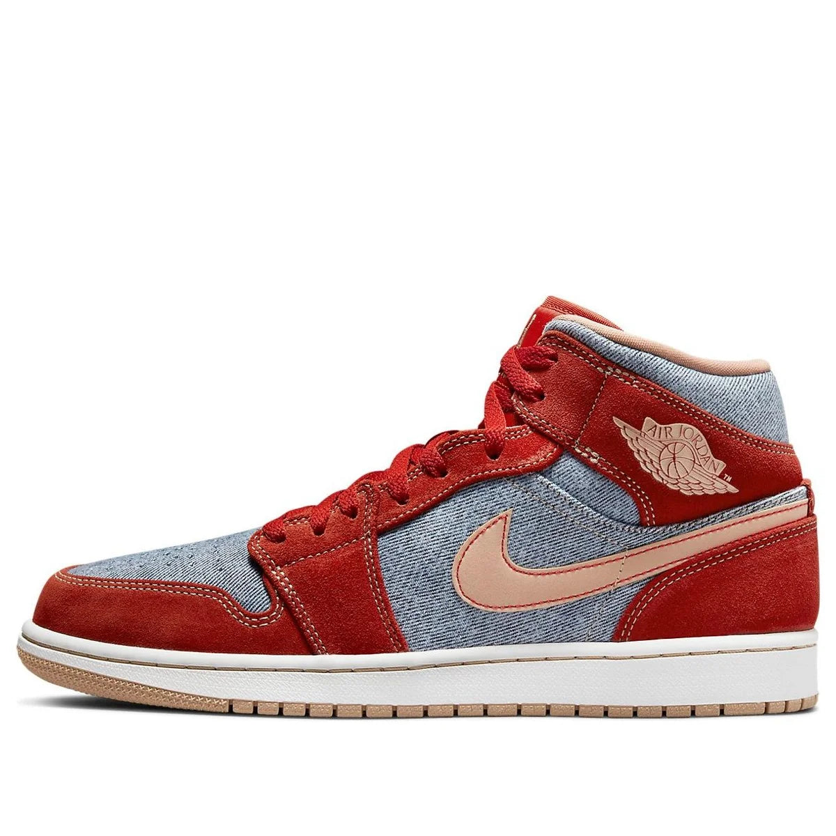 DM4352 600 Air Jordan 1 Mid Denim Red