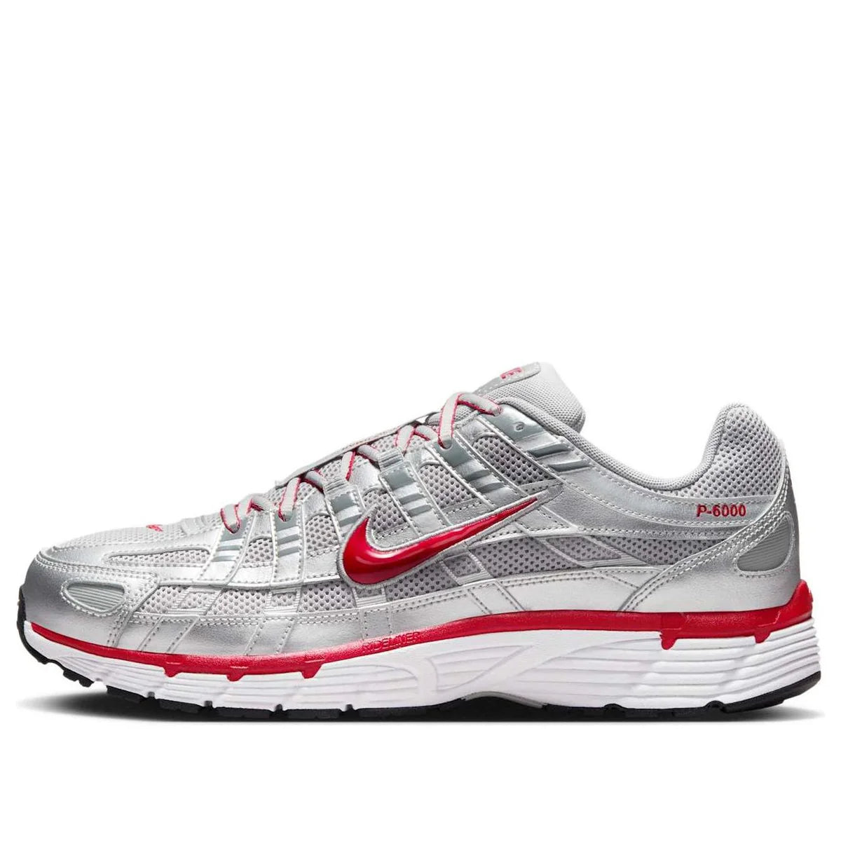 CD6404 024 Nike P-6000 Metallic Silver Gym Red