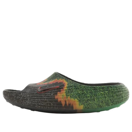 IR0459 001 Nike ReactX Rejuven8 Slide .SWOOSH Touch Grass Dark Smoke Grey Kelly Green