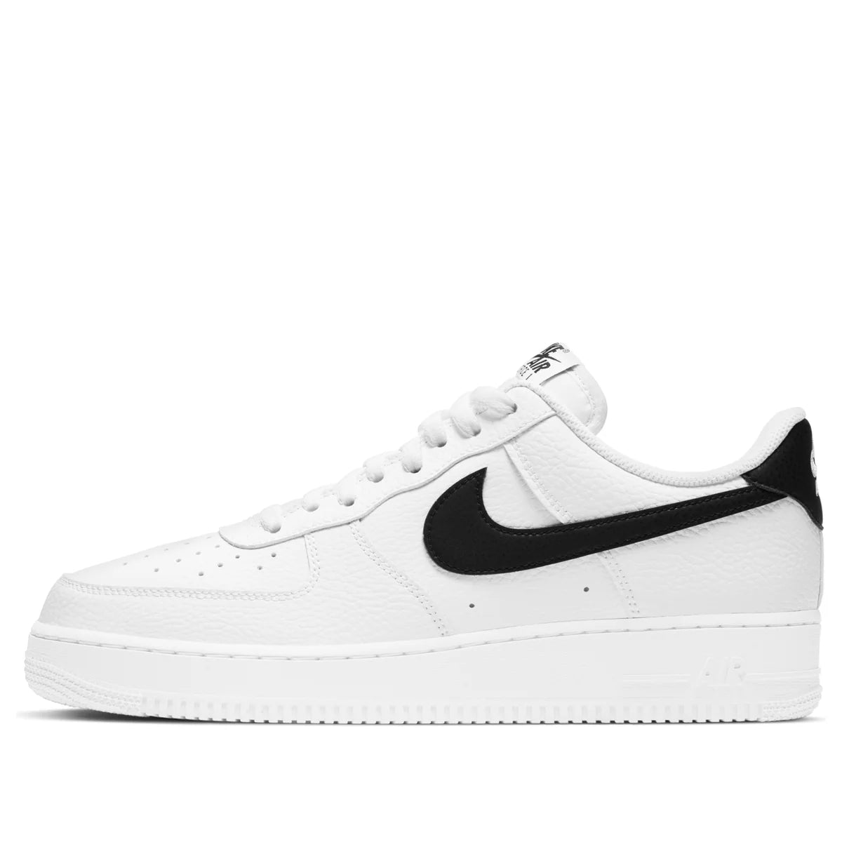 CT2302 100 Nike Air Force 1 Low '07 White Black Pebbled Leather