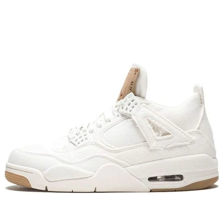 AO2571 100 Air Jordan 4 Retro Levi's White (Levi's Tag)