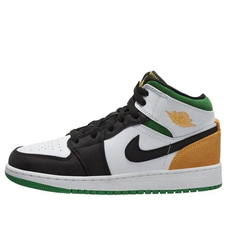 BQ6931 101 Air Jordan 1 Mid SE White Laser Orange Lucky Green (GS)