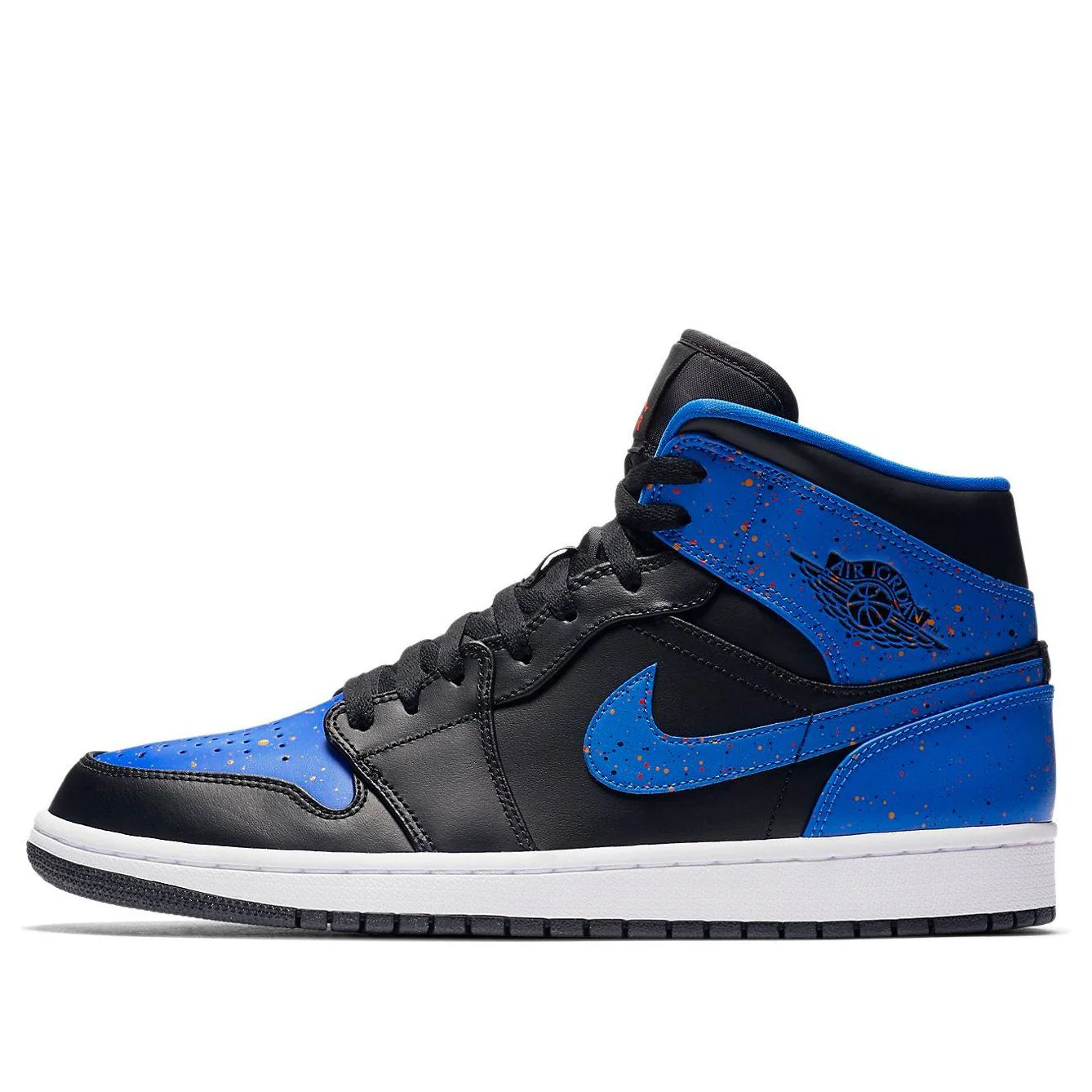554724 048 Jordan 1 Mid Royal Paint Splatter [NO BOX]
