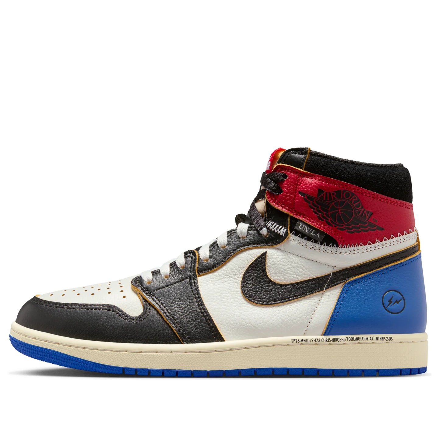IO7847 002 Air Jordan 1 Retro High OG SP Fragment x Union LA Varsity Red Sport Royal