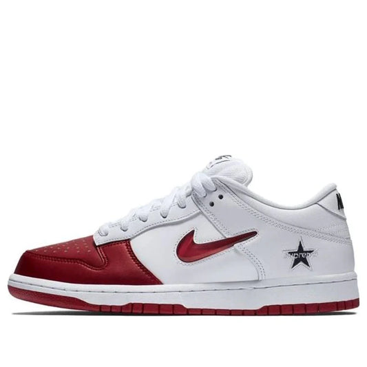CK3480 600 Nike SB Dunk Low Supreme Jewel Swoosh Red