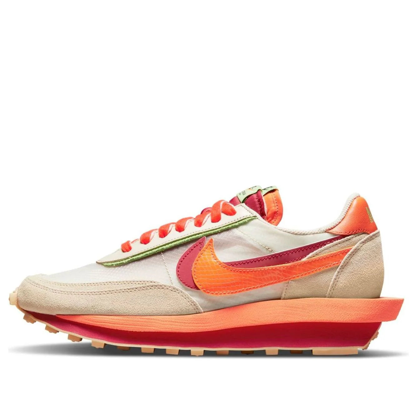 DH1347 100 Nike LD Waffle sacai CLOT Kiss of Death Net Orange Blaze