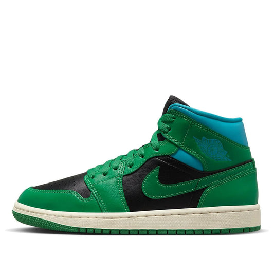 BQ6472 033 Air Jordan 1 Mid Lucky Green Aquatone (Women's)