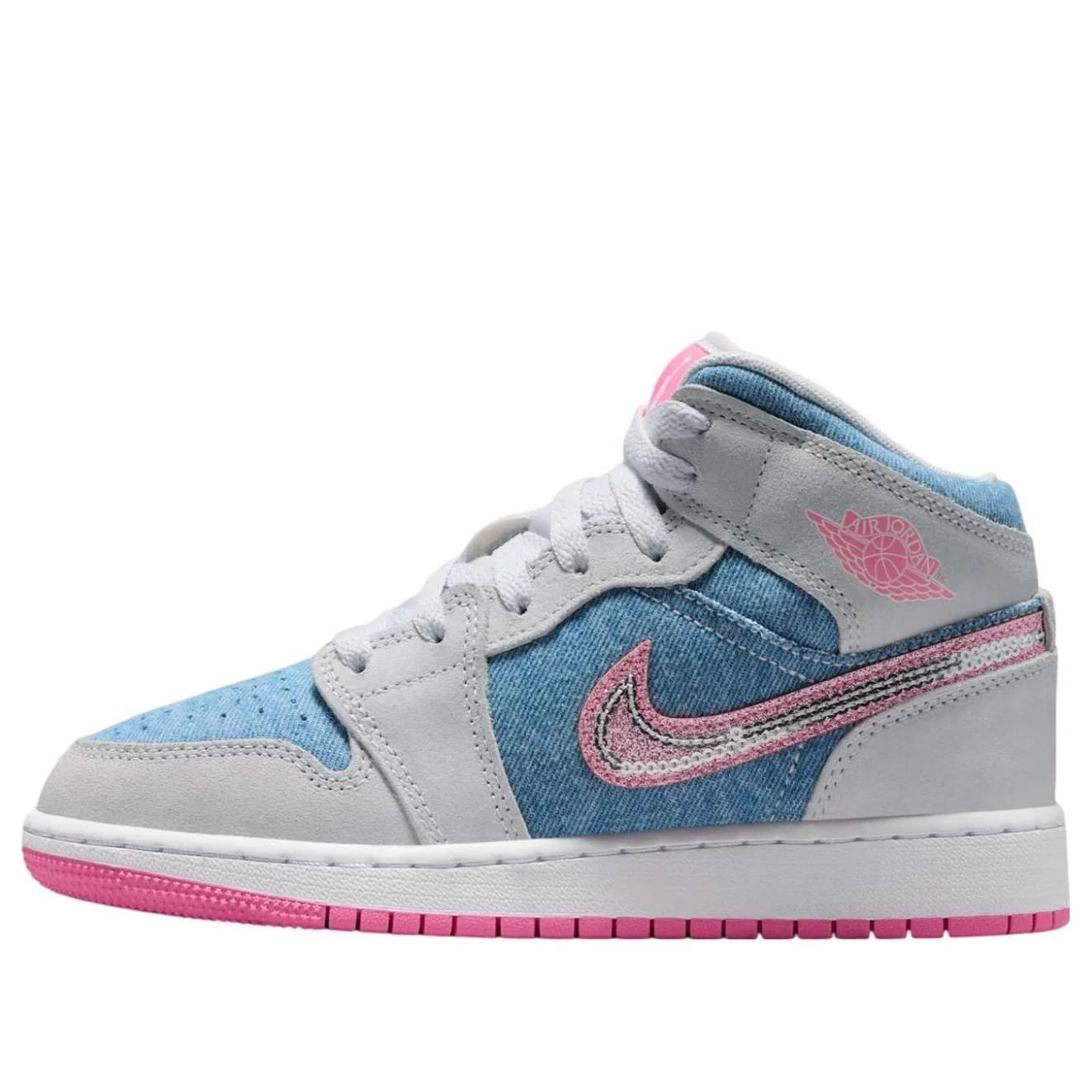 HQ1999 400 Air Jordan 1 Mid Denim Sequin (GS)