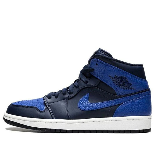 554724 412 Jordan 1 Mid Obsidian Game Royal