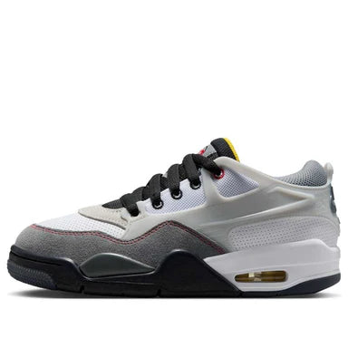 IB8052 100 Jordan 4 RM Premium White Black Smoke Grey Fire Red