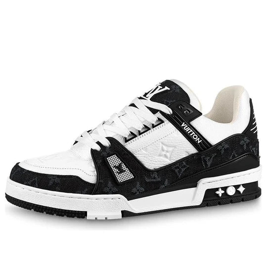 1A9JG9 Louis Vuitton LV Trainer White Black