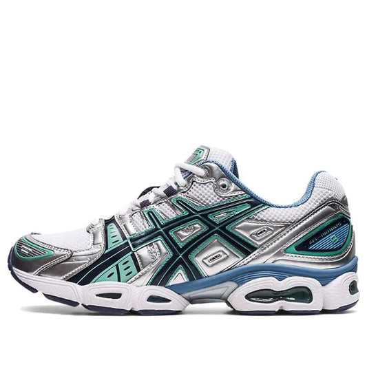 1201A424 104 ASICS Gel-Nimbus 9 Blanco Menta Acero Azul