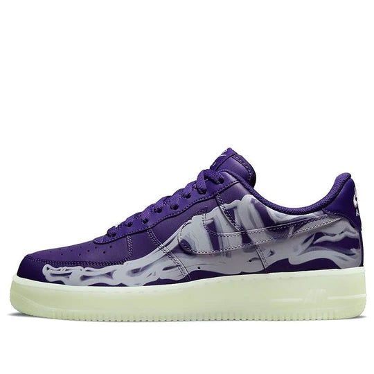 CU8067 500 Nike Air Force 1 Low '07 QS Purple Skeleton Halloween (2021)