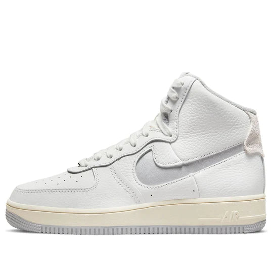 DC3590 101 Nike Air Force 1 High Sculpt White Silver (Women's)