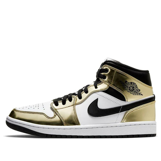 DC1419 700 Jordan 1 Mid Metallic Gold Black White