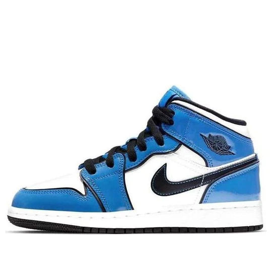 BQ6931 402 Air Jordan 1 Mid Signal Blue (GS)