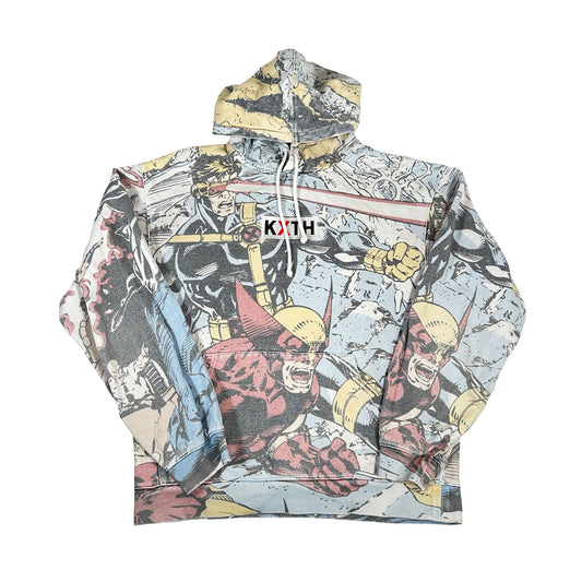 Kith x Marvel X-Men Battle Hoodie White PH [USED] - M (Used)