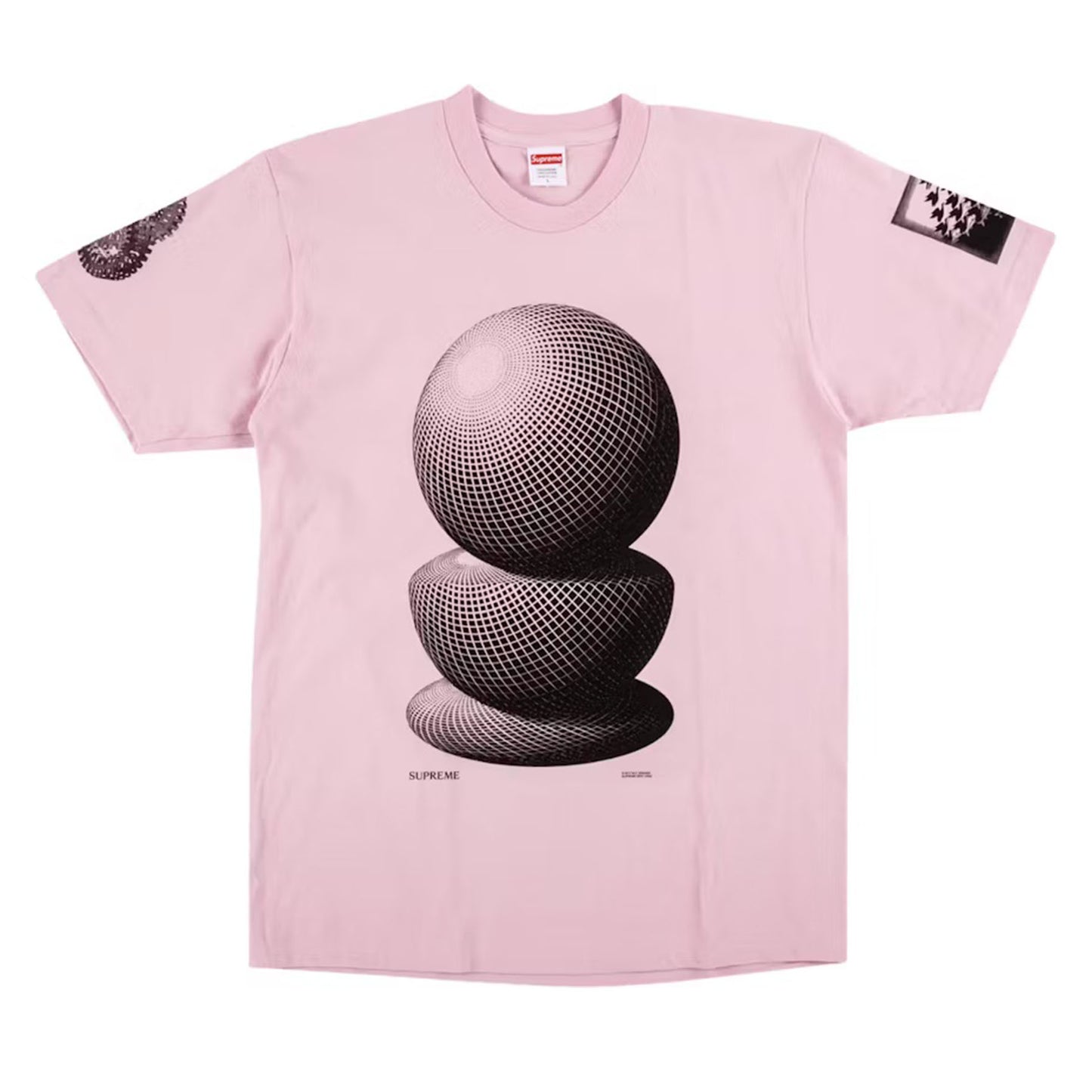 Supreme MC Esher Three Spheres Tee Pink [USED] - M (Used)